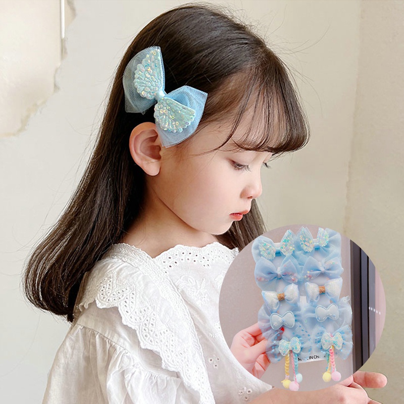 Set 10 KẹP TóC HìNh Nơ Dễ Thương Cho Bé GáI timetunnel