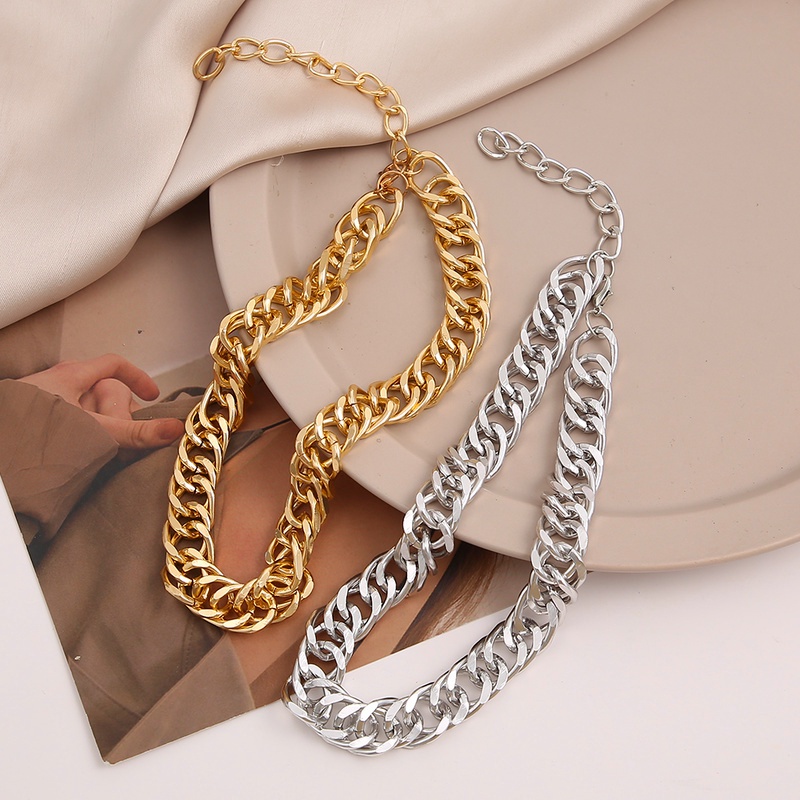Dây chuyền choker hợp kim màu bạc đơn giản thời trang dành cho nữ