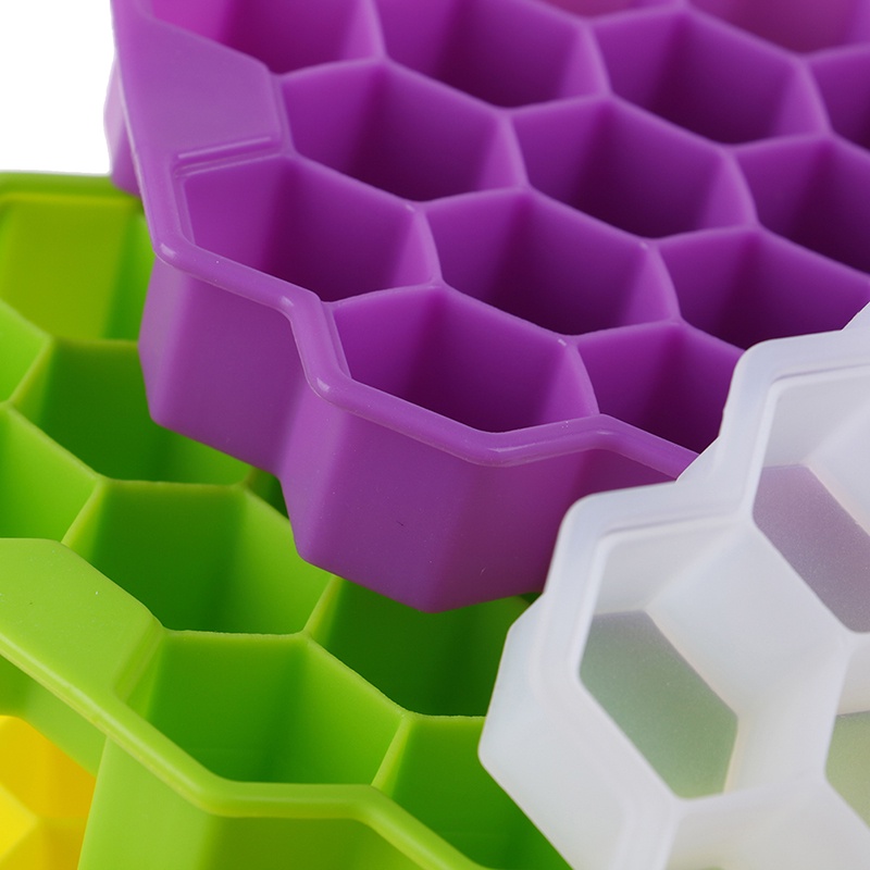 [ep*vn]37 Cubes Home Honeycomb Shape Silicone Ice Cube Tray Mold Storage Container