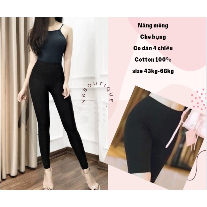 Quần legging lửng thái; Quần legging dài; ngố thái cạp chun siêu mịn