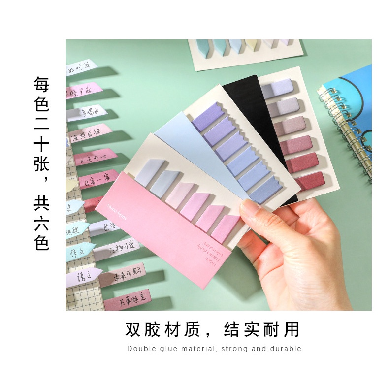 ĐÁNH DẤU TRANG LABEL MARKER MÀU MORANDI NHIỀU HÌNH DÁNG