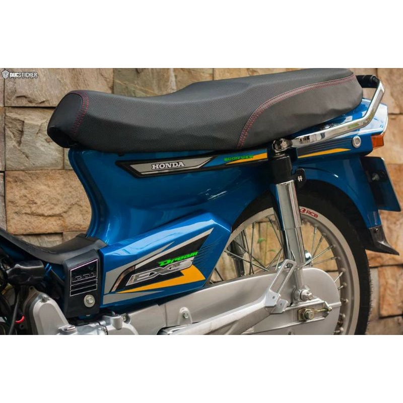 Tem rời Dream EX5 chuẩn chất liệu Crom  xe xanh