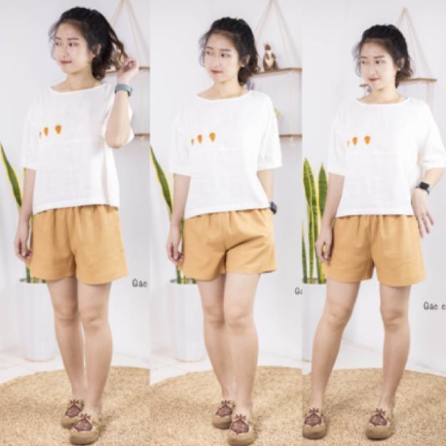 Quần sooc nữ vải LINEN đủ size siêu mát tk by Gác của Tea New *