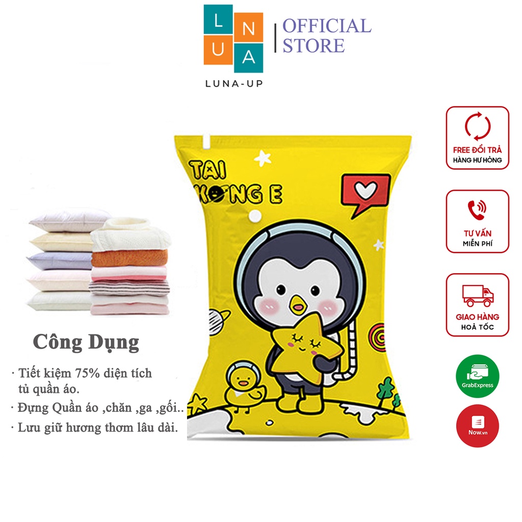 Túi hút chân không đựng quần áo chăn gối hình vịt LUNA UP
