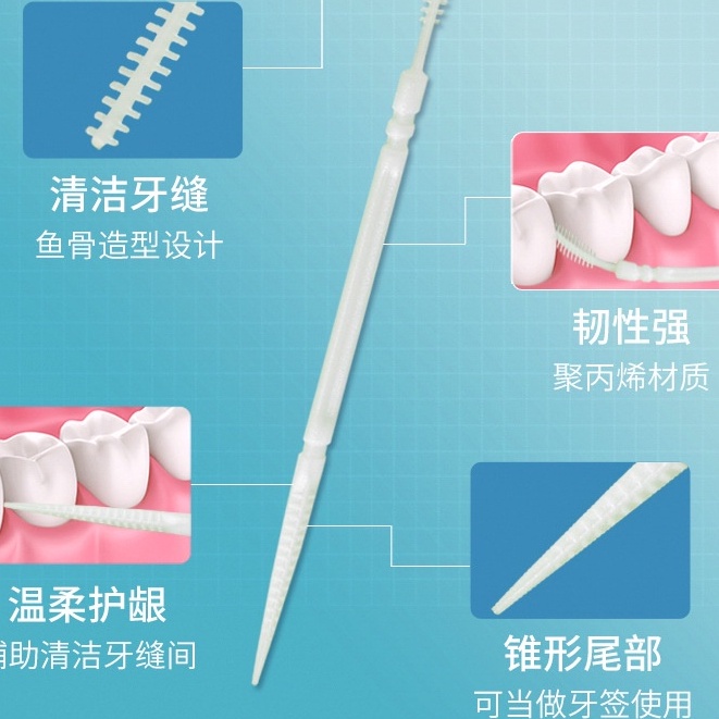 Bộ 300 tăm xỉa răng 2 đầu bằng nhựa tiện dụng
