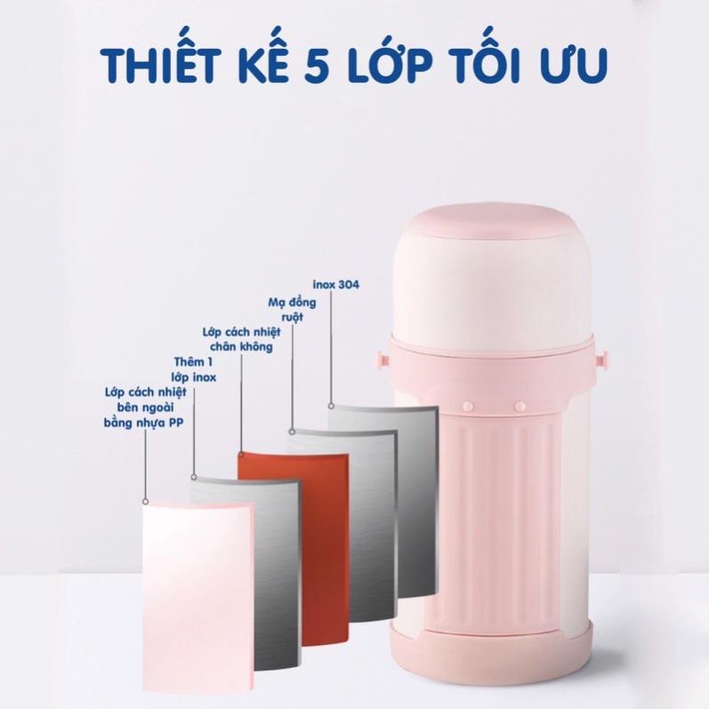Bình giữ nhiệt đa năng Doux. bình ủ cháo cho bé
