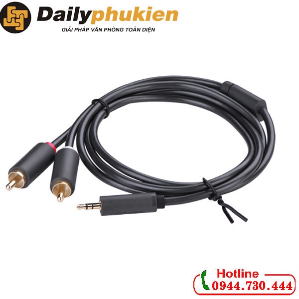 Cáp 3.5mm ra 2 đầu bông sen 5m UGREEN 10513 dailyphukien
