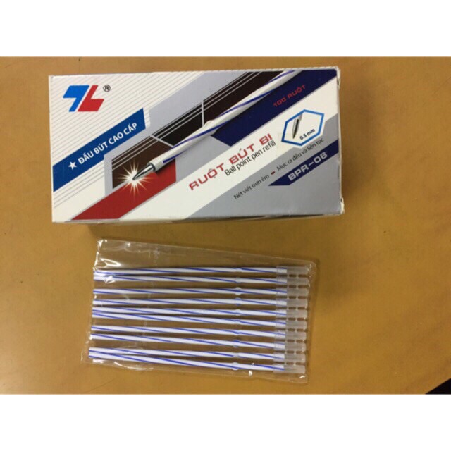 Ruột bút bi 036/027 TL - ngòi trơn - 1 vỉ 10 cái