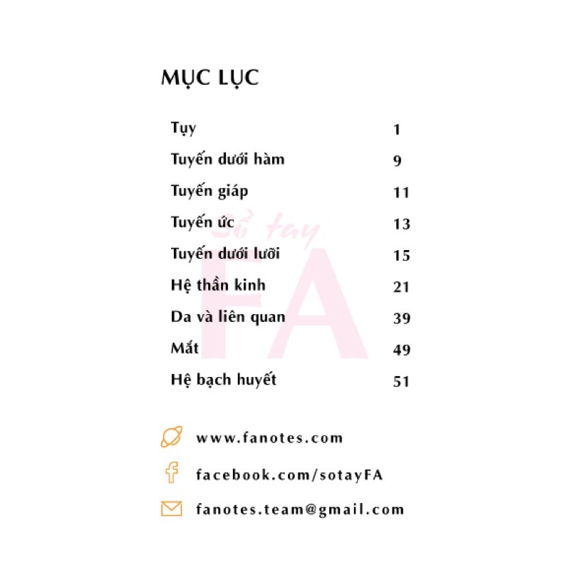 Sổ tay FA mô học 2//flashcard mô học 2