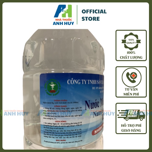 Nước Muối Sinh Lý Súc Miệng Natri clorid 0,9% Ch/1000ml
