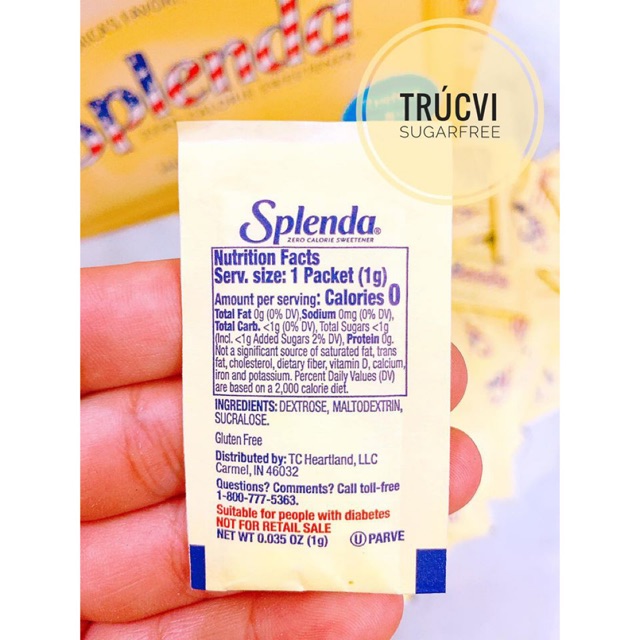 50 gói ĐƯỜNG Không năng lượng SPLENDA - Hàng xách tay từ Mỹ.