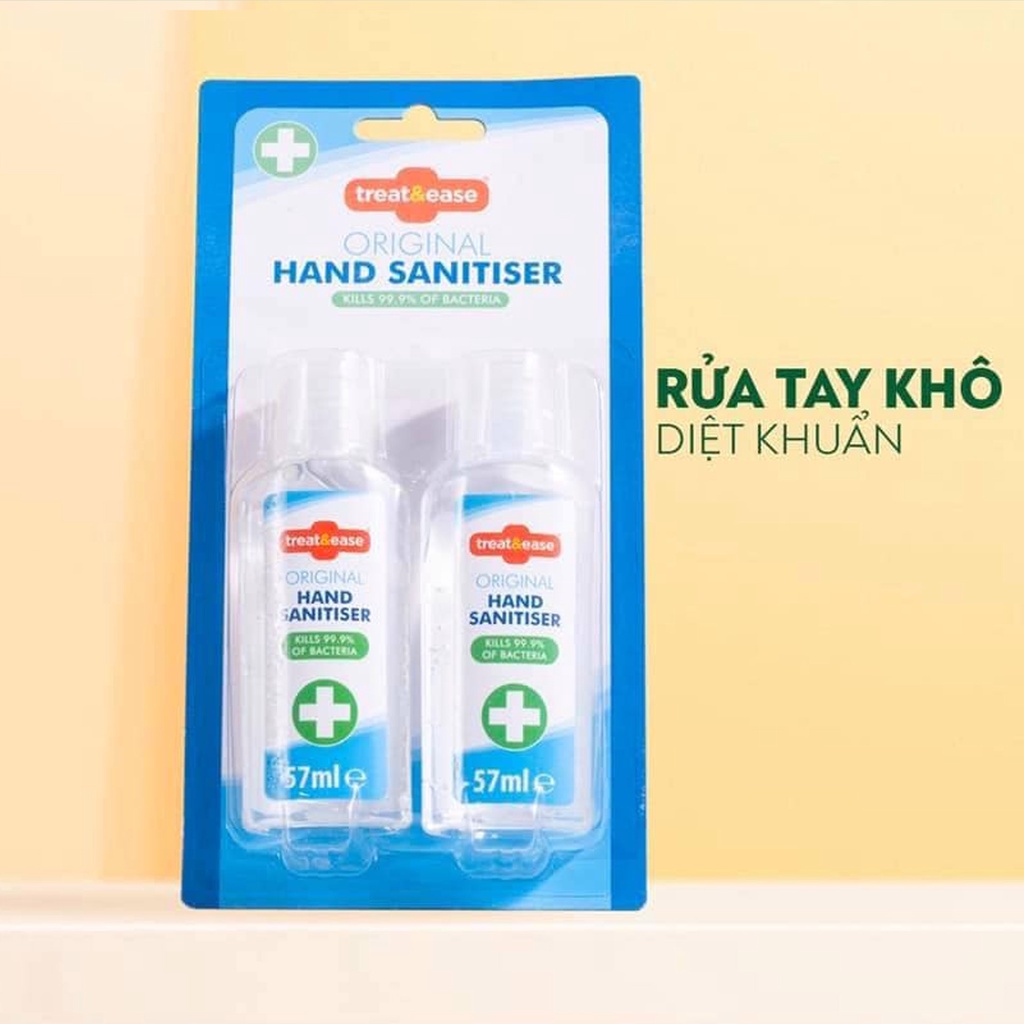 Gel rửa tay khô cho Bé treat&amp;ease original hand sanitiser 57ml - Hàng MỸ