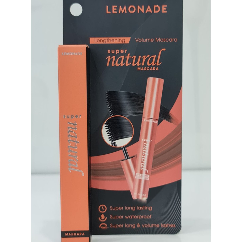 Mascara Chuốt Mi Lemonade Super Natural Màu Đen 7.5g Hàn Quốc