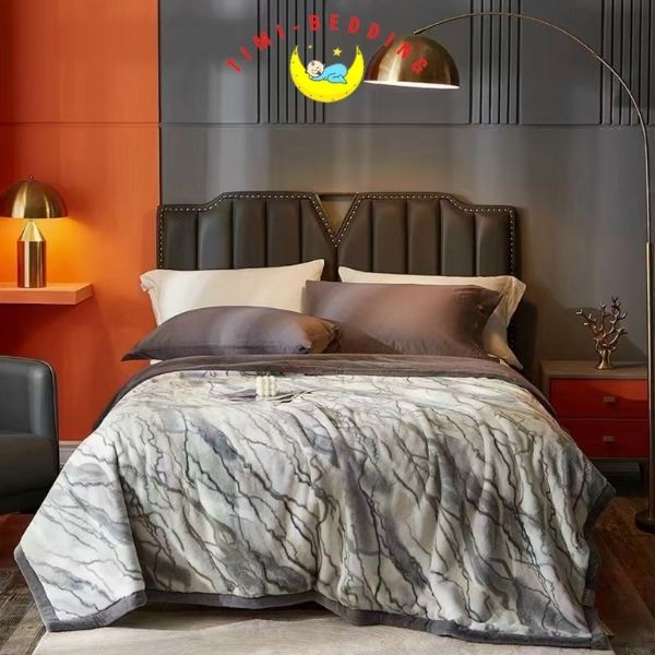 Chăn lông chồn họa tiết 4kg mềm mại, ấm áp kích thước 2x2,3m - Timibedding
