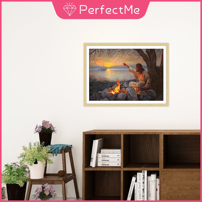 Bộ tranh đính đá 5D họa tiết chúa Jesus độc đáo kích thước 30x40cm DIY dùng trang trí