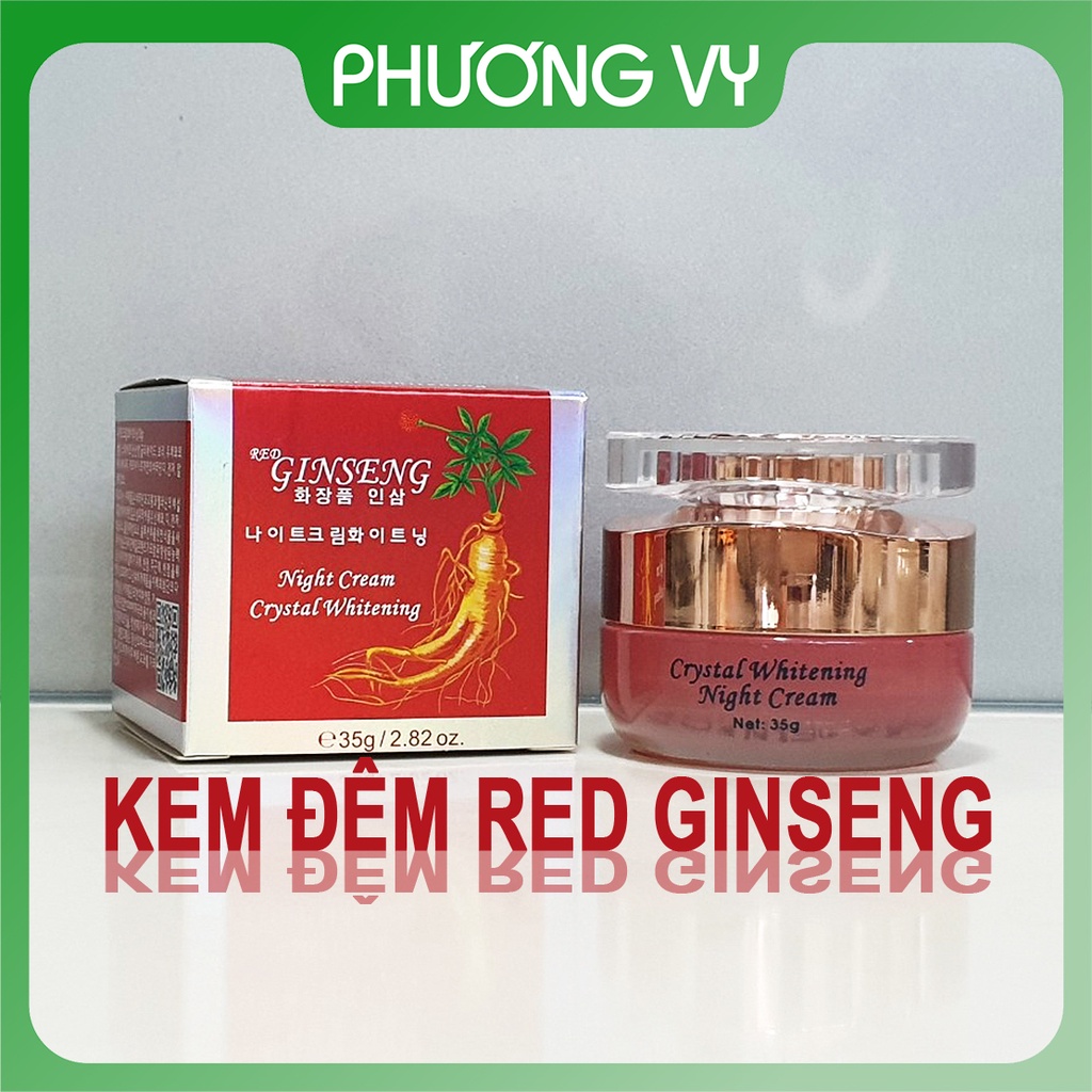 Kem đêm Red Ginseng Hồng Sâm, giúp làm sạch nám tàn nhang và dưỡng trắng da, kem sâm, mỹ phẩm Ginseng.
