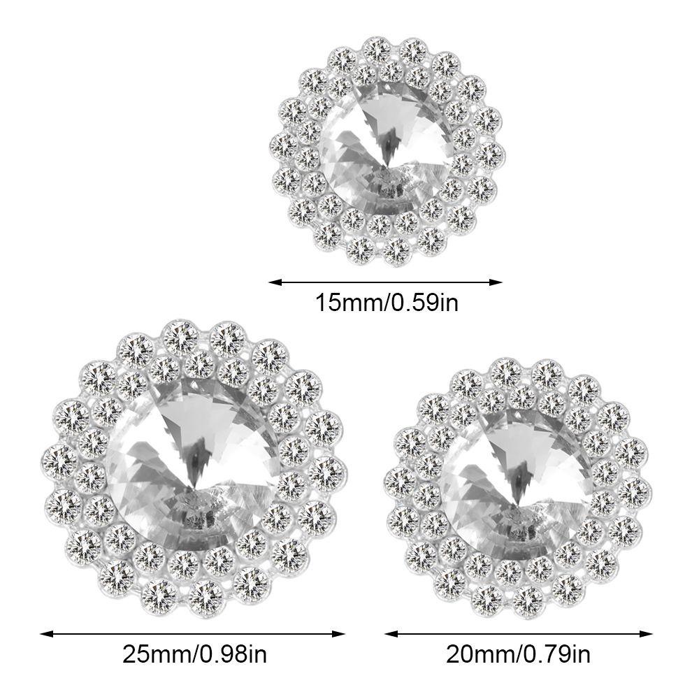 LANSEL Set 10 Nút Áo Hình Viên Kim Cương Giả Cao Cấp Tiện Dụng