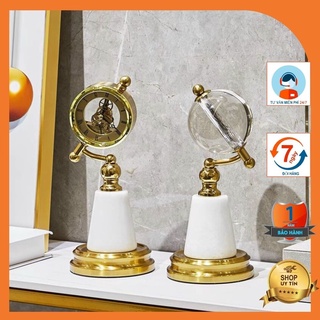 [Decor] Combo đồng hồ và quả địa cầu để bàn, trang trí bàn - kệ xinh đẹp DECOR-09A - DECOR-09B