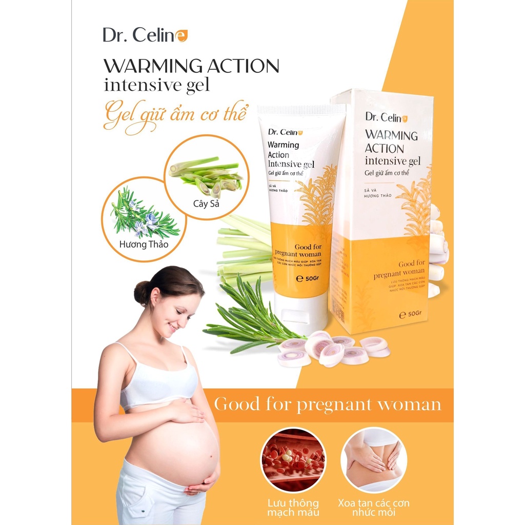 Gel giữ ấm, hỗ trợ giảm đau nhức Dr. Celine Warming Action Intensive Gel 50g