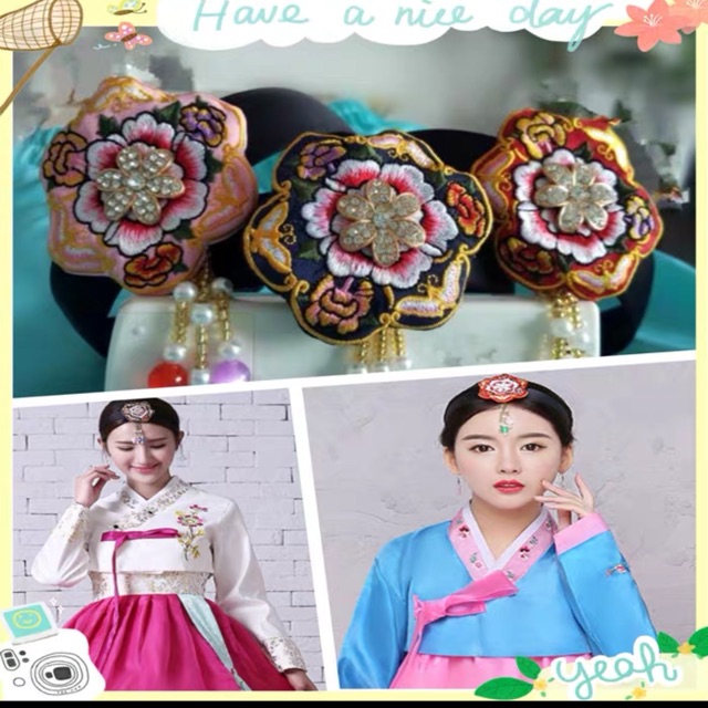 Trang sức cổ trang phụ kiện tóc hanbok
