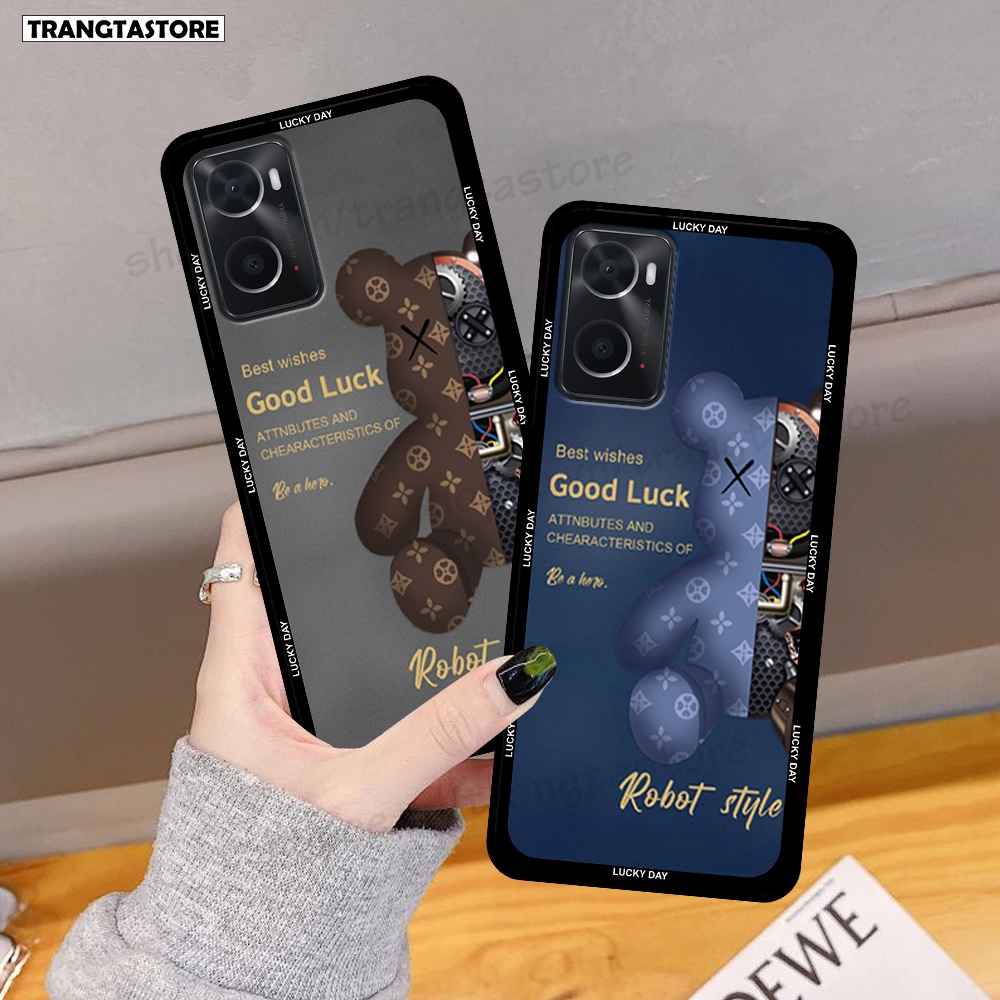 Ốp Oppo A36/ A76 in hình gấu Bearbrick,Mountain,xanh,đen,đỏ giá rẻ