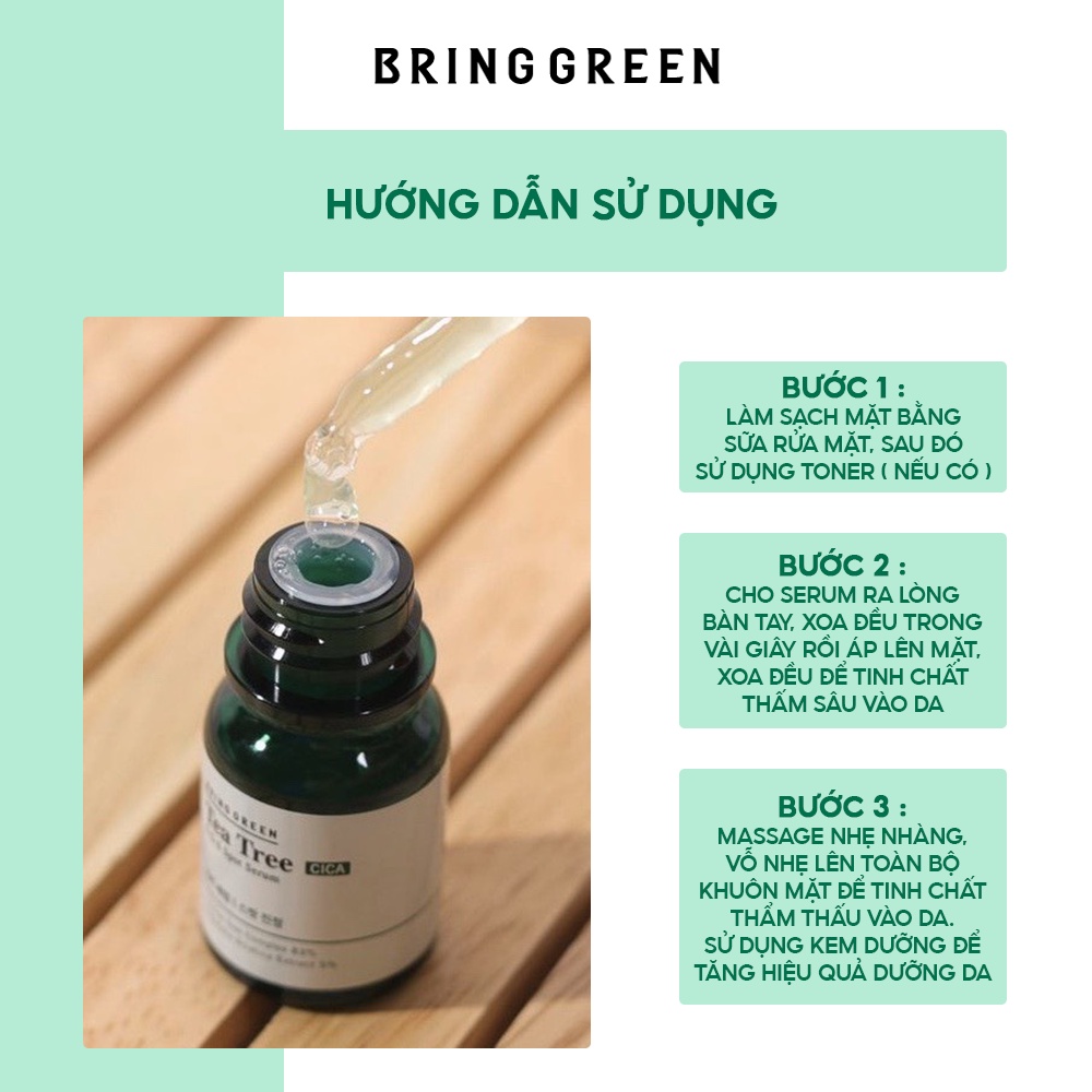 Tinh Chất Chấm Mụn Tràm Trà Bring Green Tea Tree Cica SOS Spot Serum 13ml (FOC Spot Patch)