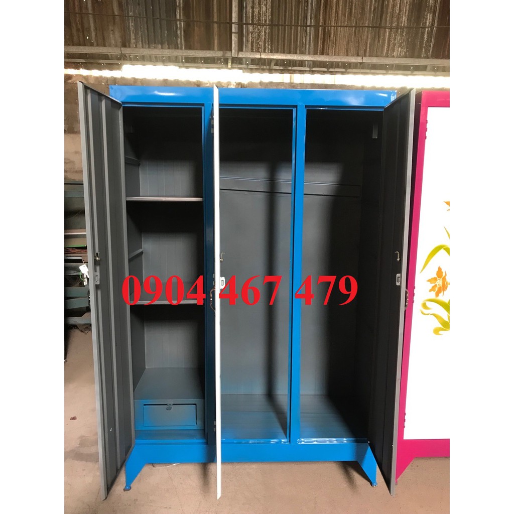 TỦ SẮT SƠN DẦU GIÁ RẺ -  3 CÁNH