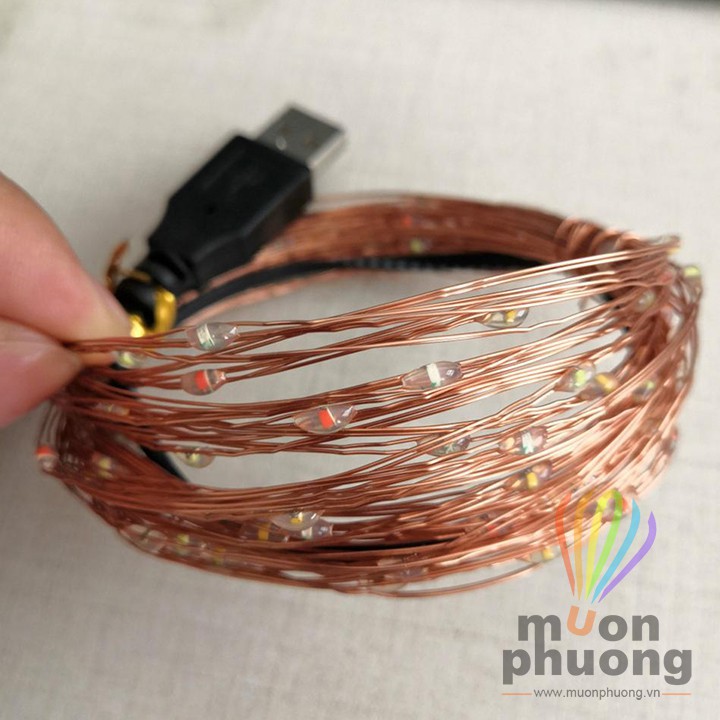 Dây đèn led đom đóm USB trang trí lều cắm trại dã ngoại - MUÔN PHƯƠNG SHOP