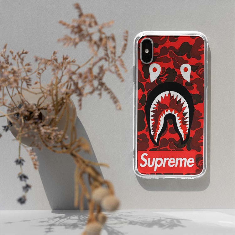 Ốp điện thoại Bape hot trend superme màu đỏ Iphone 7/8/8Plus/X/Xs/Xs Max/11/11 Promax/12/12 Promax BAPPOD00010