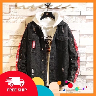 Áo Khoác JEAN NAM Xanh Đen Cao Cấp Cực Đẹp - Mẫu Mới 2019
