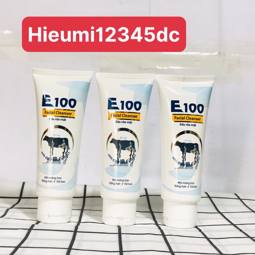 Sữa rửa mặt E100 tinh chất Sữa bò tươi 50ml
