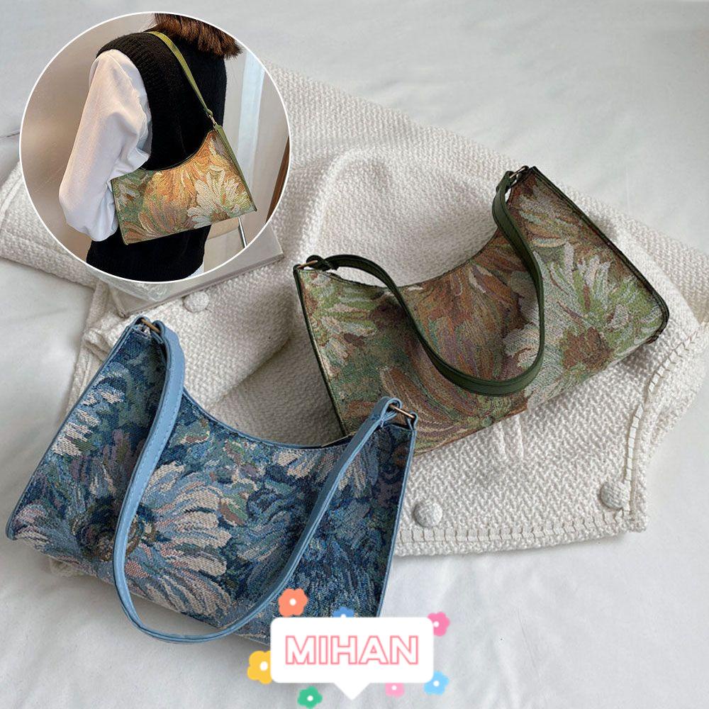 Túi Xách Đeo Vai Họa Tiết Tranh Sơn Dầu Dễ Thương MIHAN1