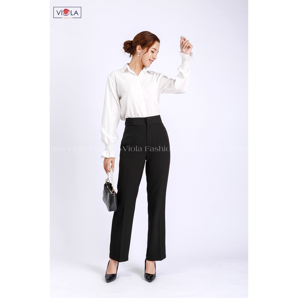 Quần ống rộng nữ dáng suông cạp cao Viola công sở cao cấp form chuẩn dáng trẻ hiện đại sang trọng mặc cực tôn dáng Q1656