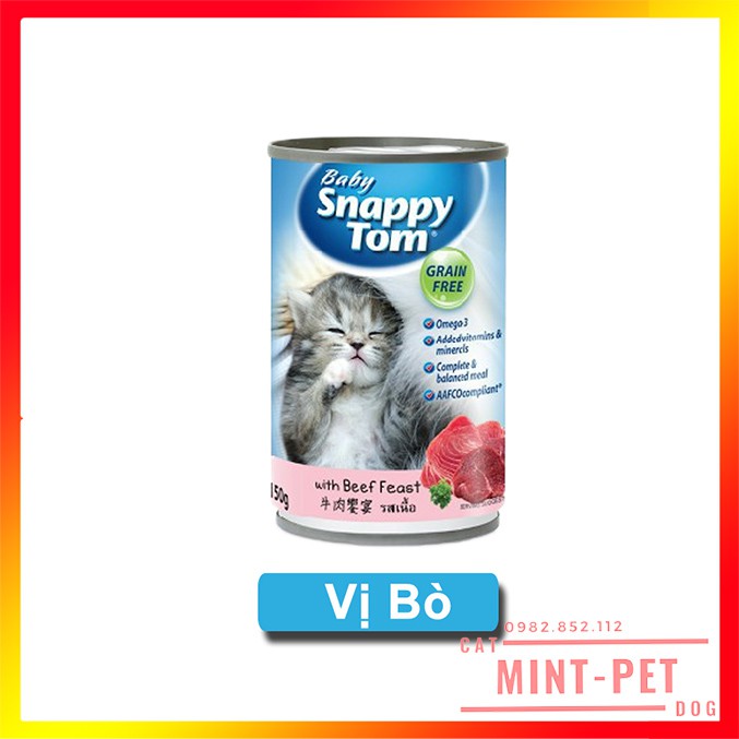 Pate Cho Mèo Con Snappy Tom - Lon 150g