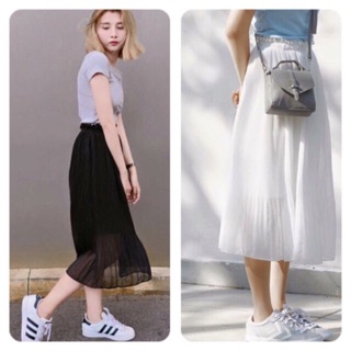 Chân váy midi voan dập ly hot nhất