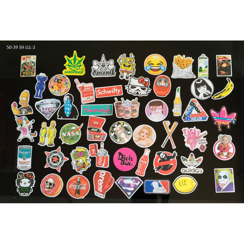 [Quà Tặng] 5 miếng stickers ngẫu nhiên trang trí vali du lịch, laptop, mũ bảo hiểm, đàn guitar, ukelele, macbook,…