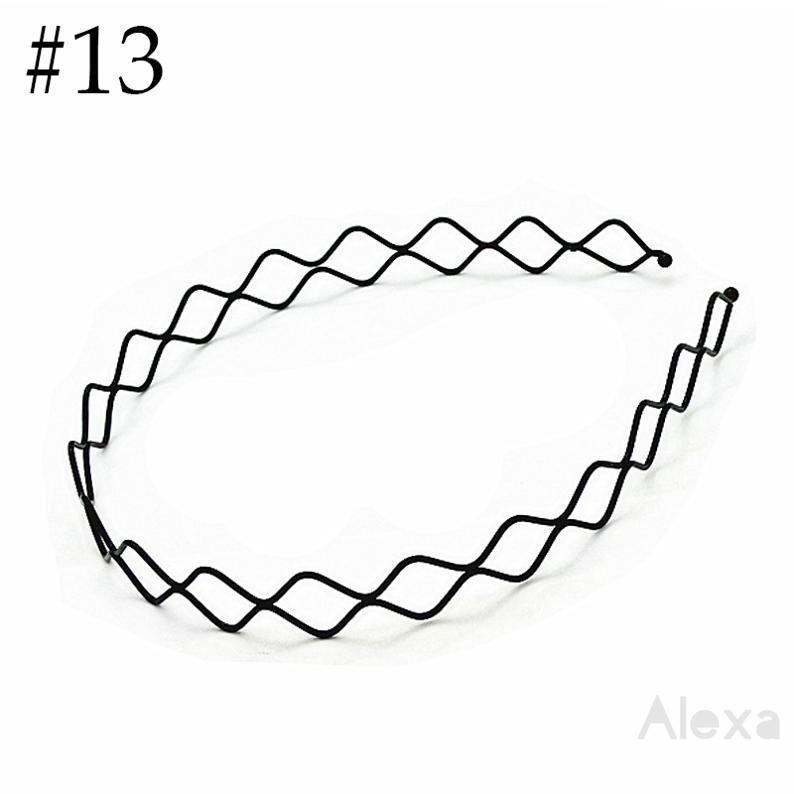 [Alexa] Sắt Đen Đáy Sóng Xoắn ốc Chuyển động Băng đô Đầu khóa Bồn tắm Kẹp tóc mỏng và Nam Nữ Giặt phổ quát Băng đô cài tóc Bán buôn