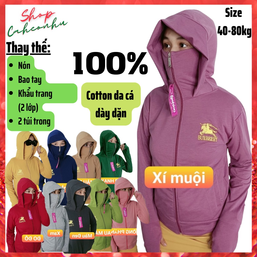 Áo khoác nữ chống nắng chất vải cotton LOẠI 1 DÀY DẶN co giãn hàng đẹp