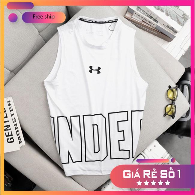 Áo ba lỗ tập gym nam UNDER cao cấp siêuthoáng mát, thấm mồ hôi phù chơi thể thao, tập gym MSP55287