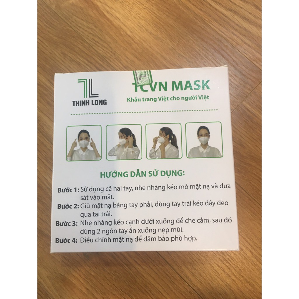 Khẩu trang N95 4 lớp cao cấp Thịnh Long TCVN Mask đạt chuẩn ngăn ngừa vi khuẩn và 95% bụi mịn 0.3PM 2.5PM
