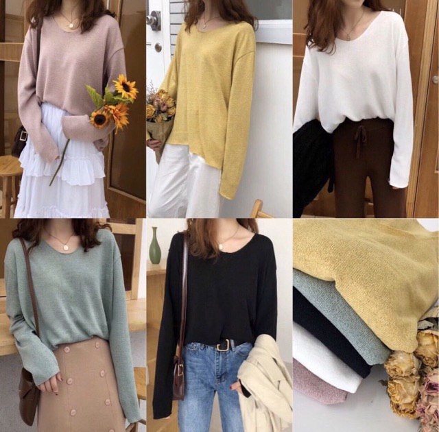Áo tay dài dệt kim siêu xinh
