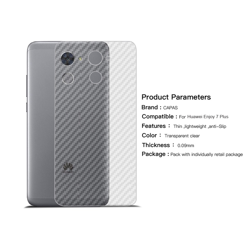 Dán Dẻo Carbon vân 3D Mặt Sau các dòng máy Huawei