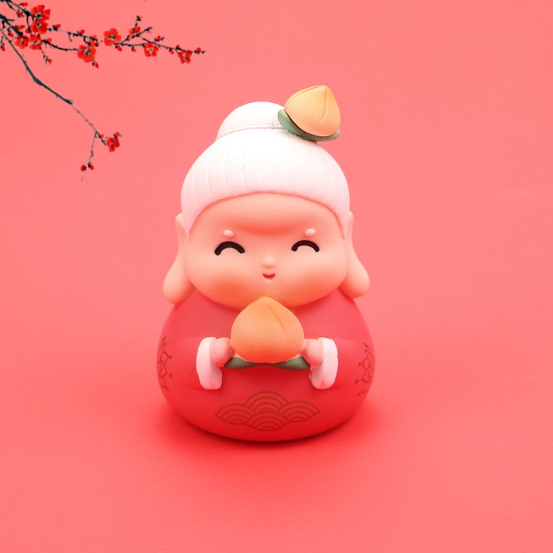 Set mô hình Phúc Lộc Thọ Thần Tài biểu cảm dễ thương trang trí bàn học bàn làm việc nhà cửa quà tặng bạn bè - Ráp