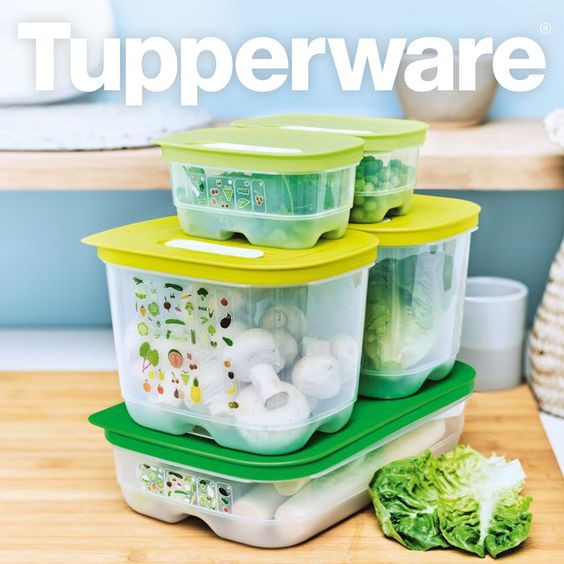 Hộp trữ mát rau củ Vensmart Tupperware 4.4L có nút hô hấp hàng chính hãng kín khí kín mùi nhựa nguyên sinh an toàn