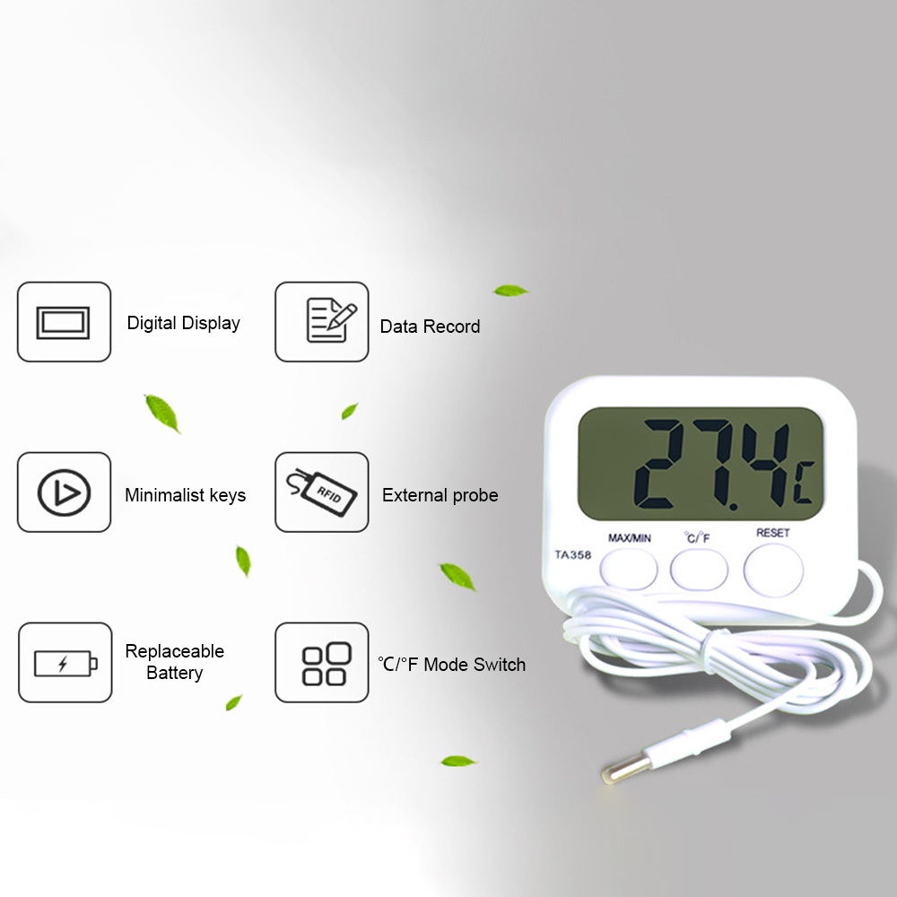 Nhiệt Kế Pcbfun Kỹ Thuật Số Đo Nhiệt Độ / Độ Ẩm Cho Bể Cá / Bể Cá Cảnh