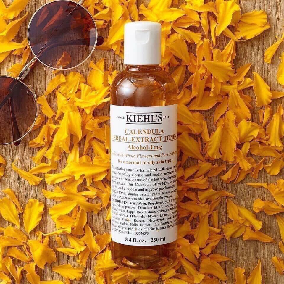 Toner Hoa Cúc ☀️Kiehl's Calendula Herbal-Extract Toner Alcohol-Free☀️ Nước Cân Bằng Cho Da Dầu, Bình Thường, 500ml