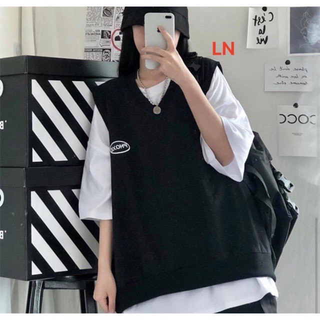 Áo thun Gile nữ Phoxe form rộng - áo gile Ulzzang nữ dáng rộng SIÊU HOT