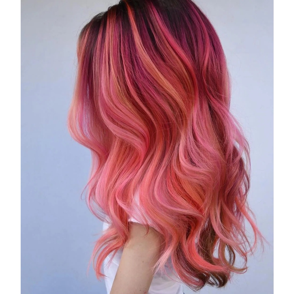 Thuốc Nhuộm Tóc Màu Hồng San Hô Coral Pink Hair Dye Cream Cần Tẩy Tóc