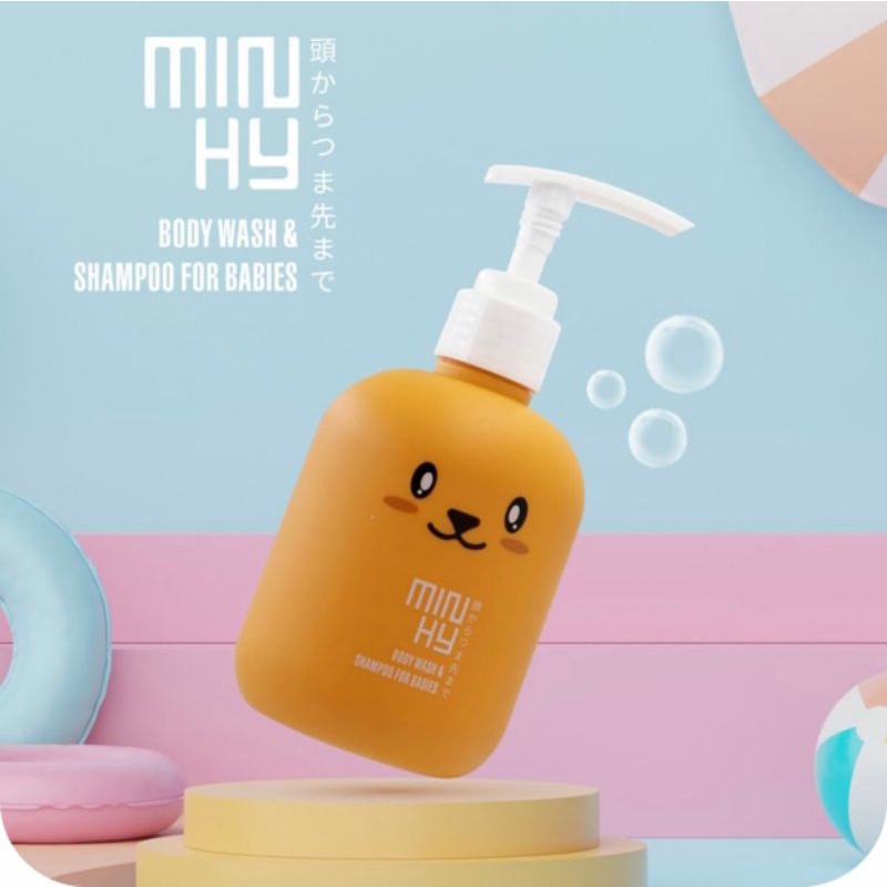 Sữa Tắm Gội Cho Bé MINHY, sữa tắm thảo dược an toàn không cay mắt 250ml