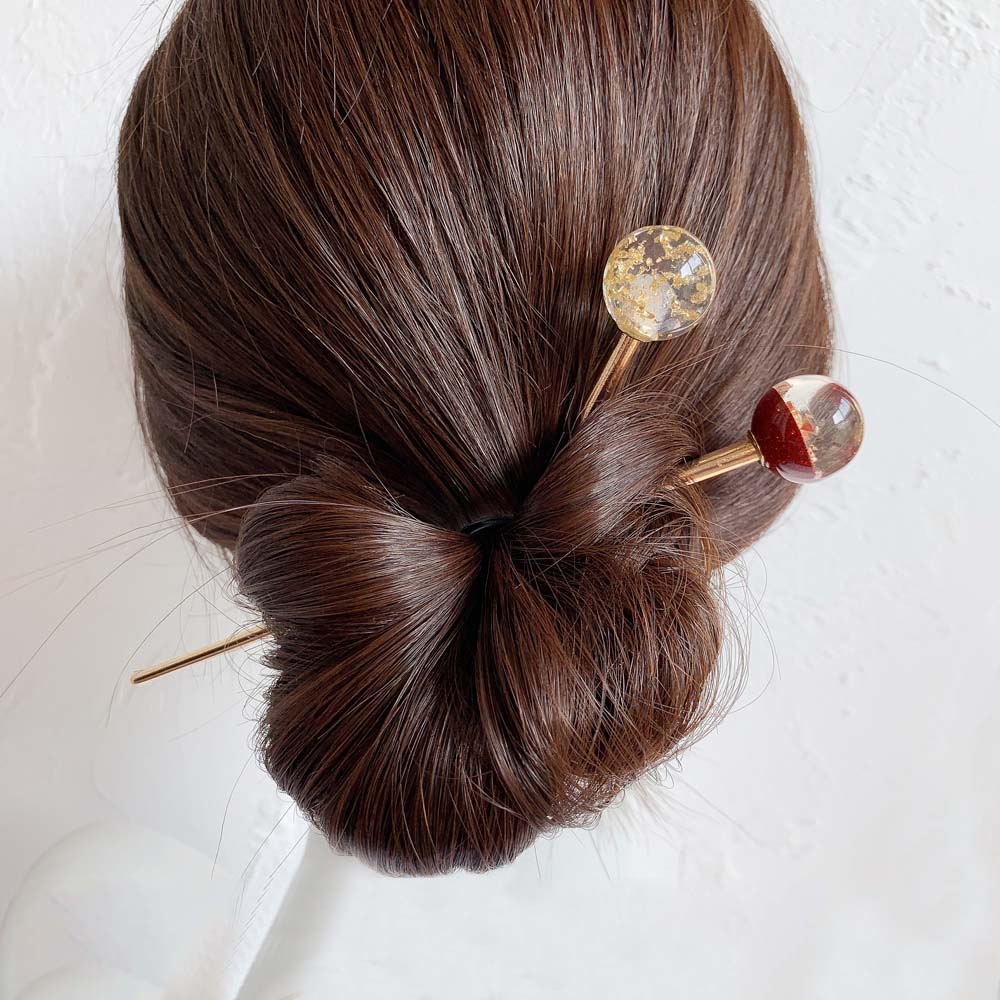 Trâm cài tóc kim loại phong cách vintage thanh lịch cho nữ